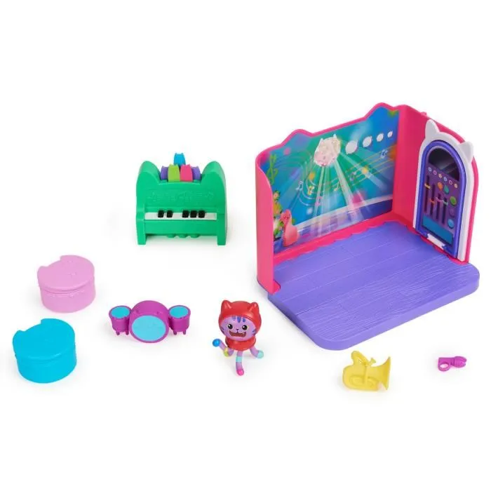 Spin Master Gabby and the Magic House - Playset Deluxe The Miaou DJ Music Room - 1 Figura + Accesorios