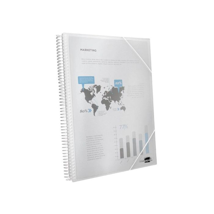 Carpeta Liderpapel Escaparate Con Espiral 60 Fundas Polipropileno Din A4 Transparente 3 Carpeta Liderpapel Escaparate Con Espiral 60 Fundas Polipropileno Din A4 Transparente 3