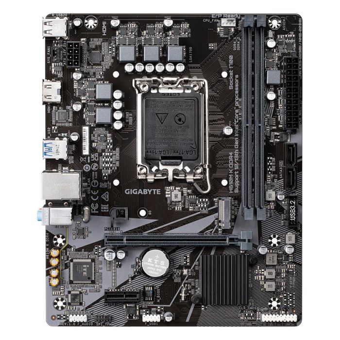 Gigabyte H610M K DDR4 1.0 Placa Base micro ATX Socket LGA 1700 Chipset Intel H610 Compatible con Intel Celeron, Pentium Gold, Core i3/i7/i9 1 Gigabyte H610M K DDR4 1.0 Placa Base micro ATX Socket LGA 1700 Chipset Intel H610 Compatible con Intel Celeron, Pentium Gold, Core i3/i7/i9 1