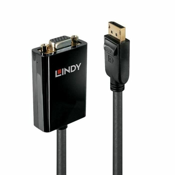 Lindy Convertidor Activo DisplayPort 1.2 a VGA Full HD 1920x1080@60Hz para PC, Portátil y Monitores
