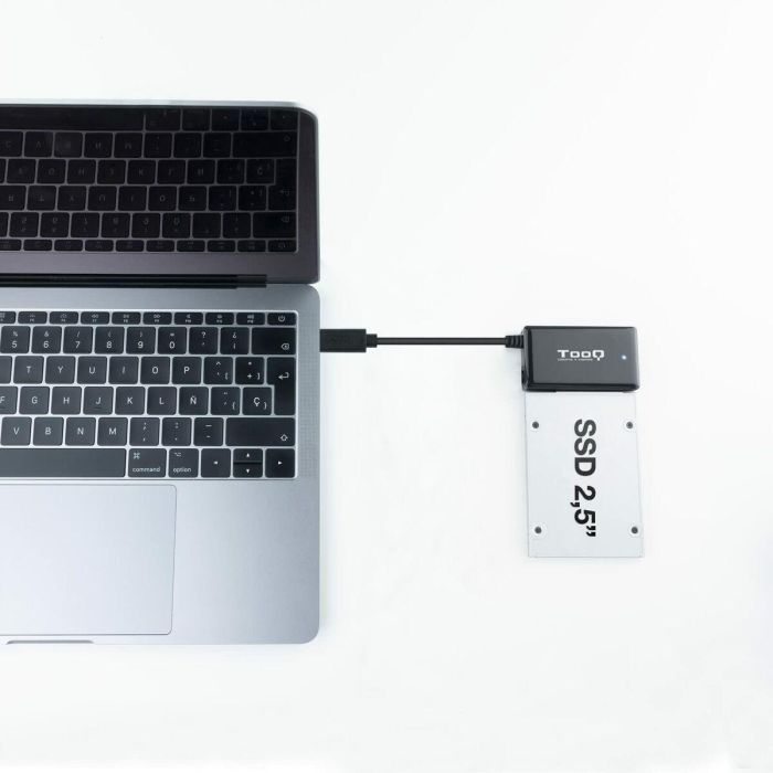 TooQ TQHDA-02C Adaptador USB-C a SATA para Discos Duros SSD/HDD 2.5" y 3.5" USB 3.1 Gen1 5Gbps Negro, compatible SATA I/II/III. 18