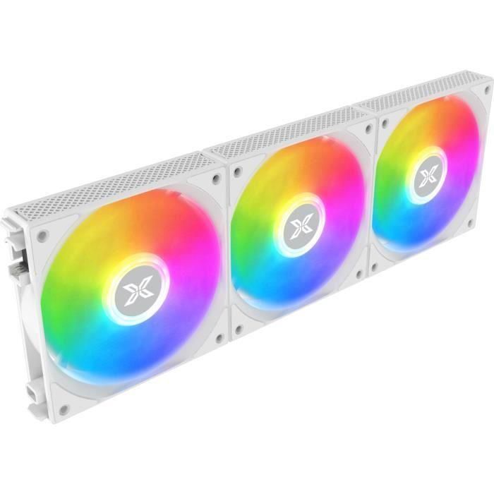 XIGMATEK - Starlink Arctic (Blanco) (Pack de 3) - Ventiladores A-RGB de 3x120 mm para caja de PC