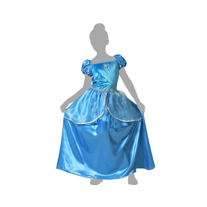 Disfraz Princesa De Cuento Azul Vestido Niña 10-12 Años 4 Disfraz Princesa De Cuento Azul Vestido Niña 10-12 Años 4