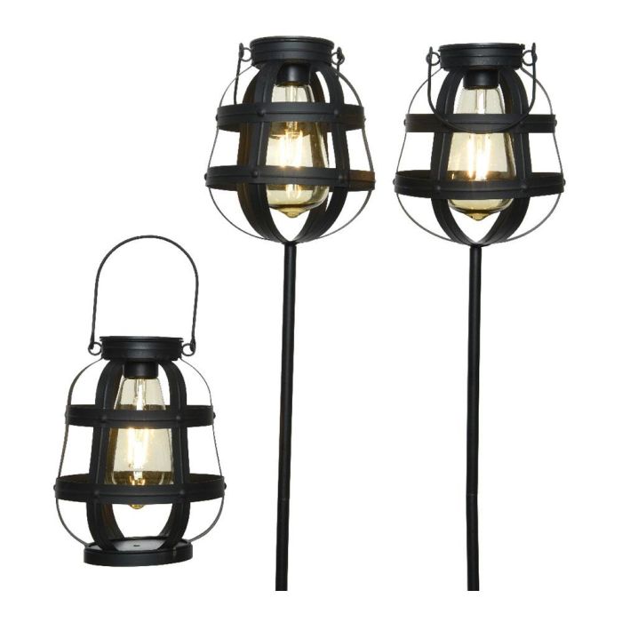 Set 3 luces solares de jardín vintage lumineo 1 Set 3 luces solares de jardín vintage lumineo 1