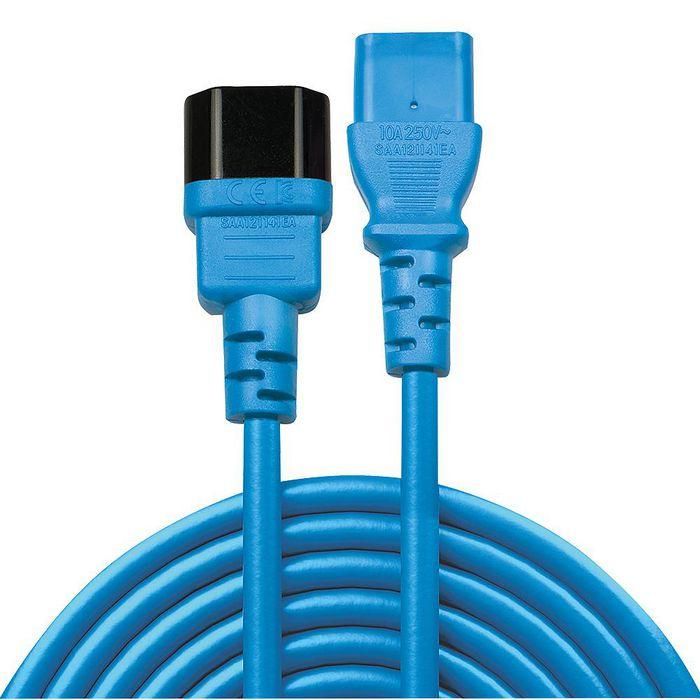 Lindy 2m IEC Extension Cable, Blue 1