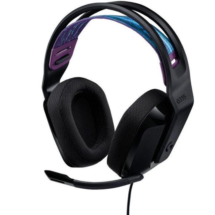 Logitech G335 Auriculares Gaming con Micrófono, Diadema Ajustable, Plug and Play, Compatible con PC, Consolas y Móviles, 240g, Negro - 981-000978