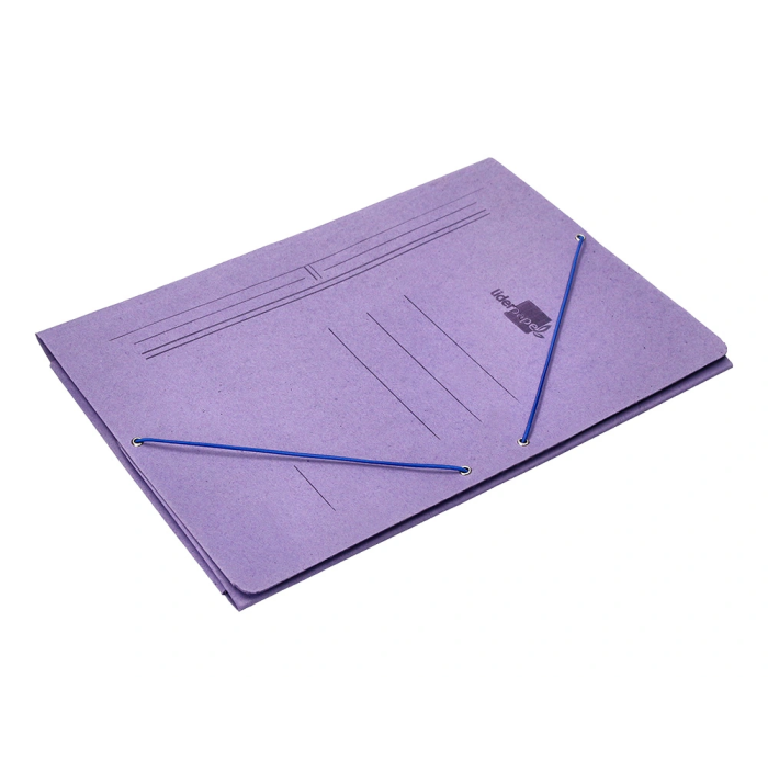 Liderpapel Carpeta de Gomas Tres Solapas Cartón Compacto Folio Color Azul 6