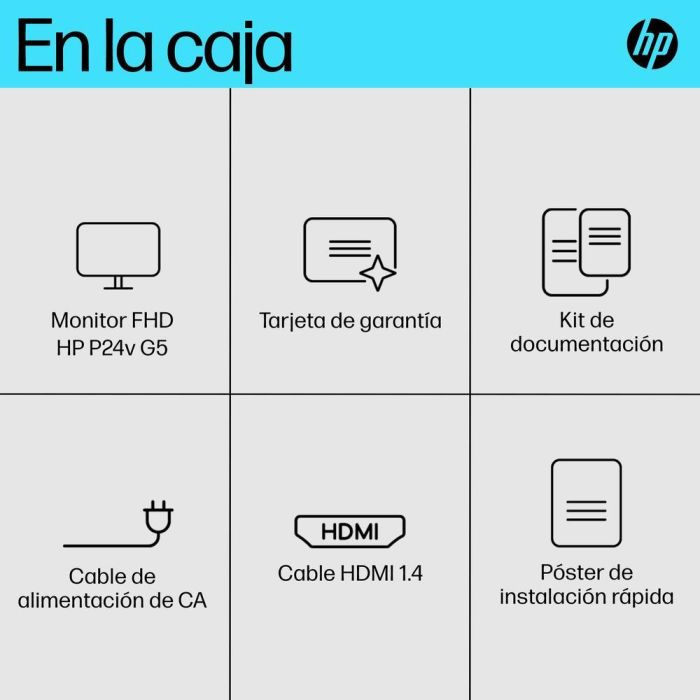 HP Monitor P24v G5 23.8" IPS FHD 1920x1080 HDMI VGA 250cd Pantalla Antirreflectante 75Hz Negocios 6