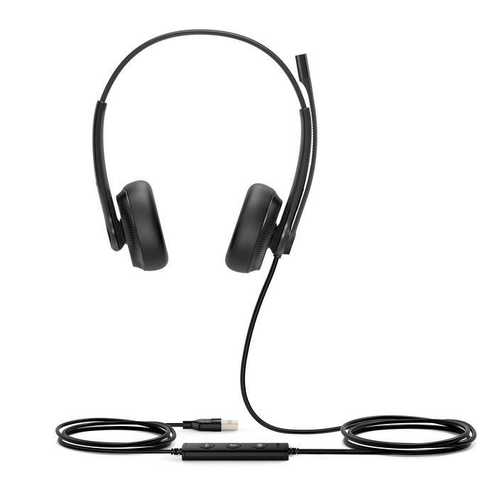 Yealink UH34 Dual UC Auriculares con Cable USB, Ultraligeros, Sonido HD, Controles en Línea para PC y Teléfonos IP