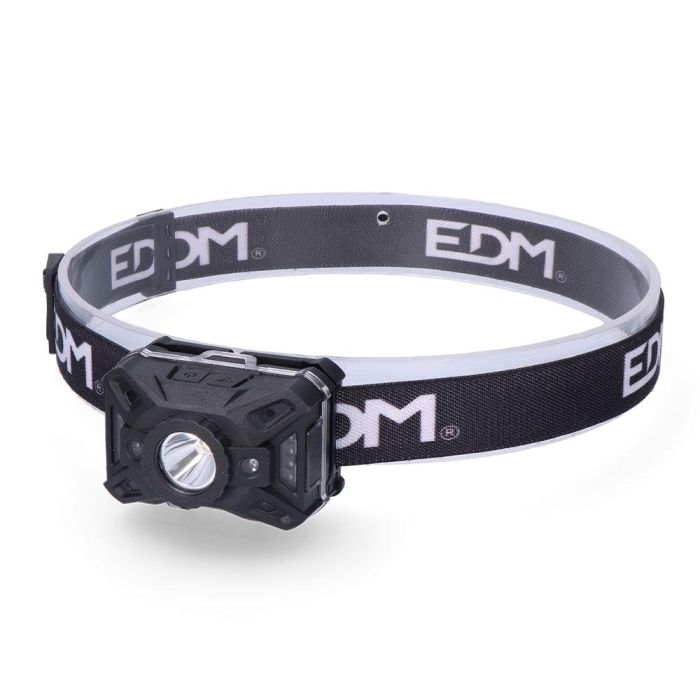 Edm Linterna de cabeza LED con sensor, 7 tipos de luz, 5W/1W, 200LM-25LM, luz roja, inclinación ajustable, 8500K, 3xAAA