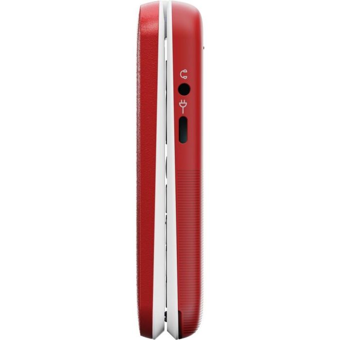 Doro L30 Teléfono Móvil Concha 4G con Pantalla 7.11 cm (2.8"), Cámara 2MP, GPS y Dual Display - Rojo/Blanco 4