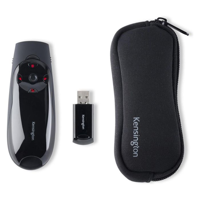 Kensington Puntero Láser Rojo Inalámbrico USB Plug & Play 2.4 GHz con Alcance de 45 Metros