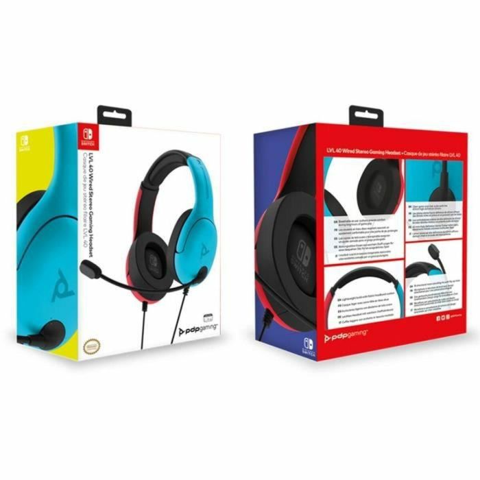 PDP LVL40 Auricular gaming con micrófono flexible y cancelación de ruido, altavoces 40mm, ligero y cómodo para Nintendo Switch azul/rojo 27 PDP LVL40 Auricular gaming con micrófono flexible y cancelación de ruido, altavoces 40mm, ligero y cómodo para Nintendo Switch azul/rojo 27
