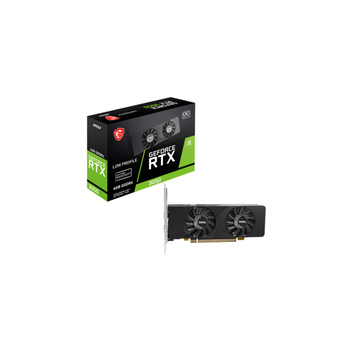 MSI Tarjeta Gráfica GEFORCE RTX 3050 LP E 6G OC NVIDIA 6 GB GDDR6 912-V812-213