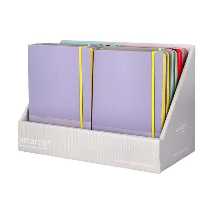 Cuaderno Con Gomilla Antartik Note Tapa Dura Y Blanda Bicolor Expositor De 18 Unidades Surtidas 2 Cuaderno Con Gomilla Antartik Note Tapa Dura Y Blanda Bicolor Expositor De 18 Unidades Surtidas 2
