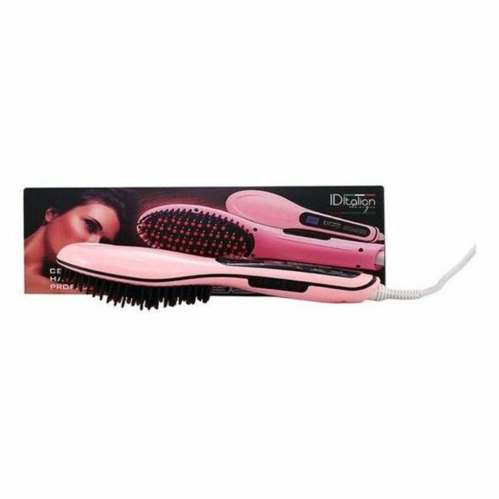 Id Italian Cepillo Alisador Eléctrico Profesional con Placa Cerámica e Infrarrojos 30W, hasta 230°C para Cabello Liso Id Italian Cepillo Alisador Eléctrico Profesional con Placa Cerámica e Infrarrojos 30W, hasta 230°C para Cabello Liso