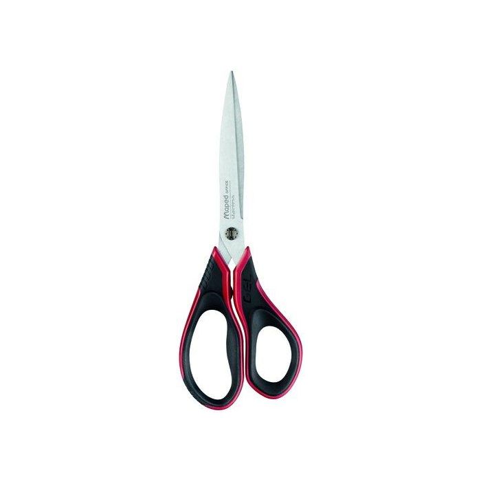 Maped Tijeras Multiusos Advanced Soft Gel 21 cm Asimétricas Mango Negro-Rojo
