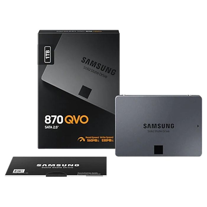 Samsung MZ-77Q1T0BW Disco SSD 870 QVO QLC 1TB SATA III 2.5" hasta 560 MB/s Lectura / 530 MB/s Escritura 8