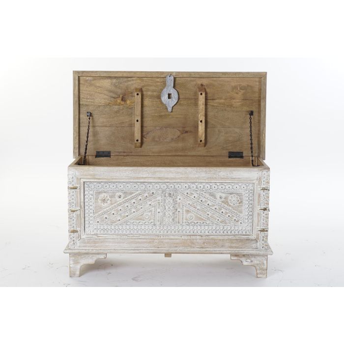 DKD Home Decor Arcon Indio Blanco Mango y Laton 40 x 45 x 88 cm 3