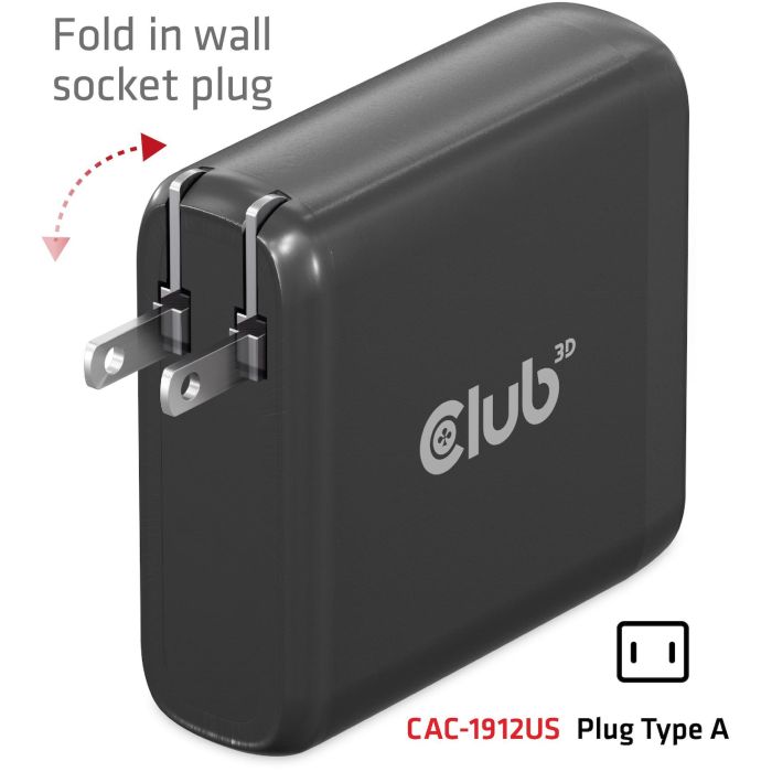 Club3D Ladegerät 2xUSB Typ C. 2xUSB Typ A. PD 100W. GaN retail 2 Club3D Ladegerät 2xUSB Typ C. 2xUSB Typ A. PD 100W. GaN retail 2