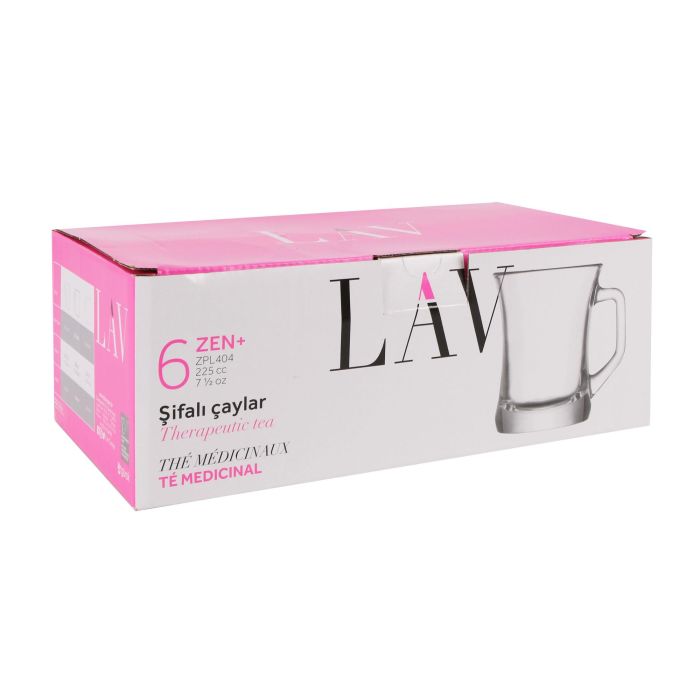 Lav Set 6 Vasos con Asa 225 cc Colección Zen (8 Cajas) 4