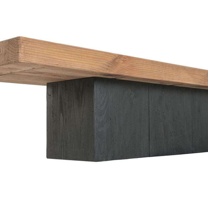 DKD Home Decor Mueble TV Alpino Madera Reciclada Pino Natural Negro 180x48x40 cm Hecho a Mano 2