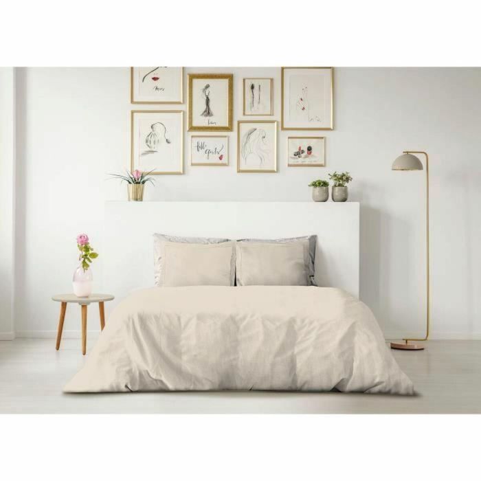 LOVELY HOME JUEGO NÓRDICO - 220x240 cm - 100% ALGODÓN - BEIGE CREMA 1