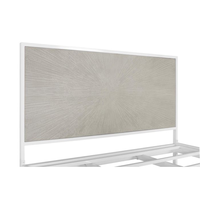 Giner y Colomer Cama Metal y Resina 150x200 cm Blanco Beige 2 Giner y Colomer Cama Metal y Resina 150x200 cm Blanco Beige 2