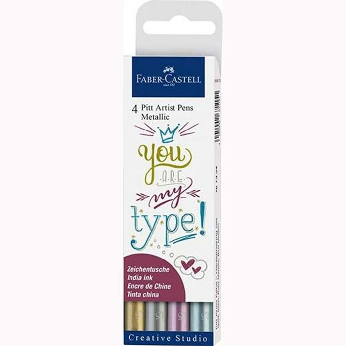 Set de Rotuladores Faber-Castell Pitt Artist Metalizado Estuche (5 Unidades) 1 Set de Rotuladores Faber-Castell Pitt Artist Metalizado Estuche (5 Unidades) 1