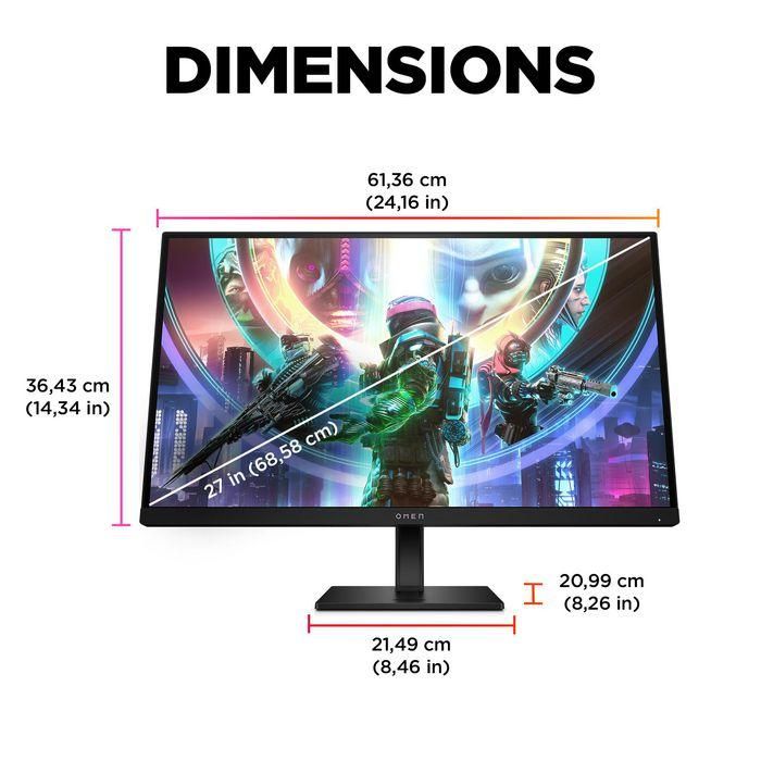 HP OMEN by HP 27 inch QHD 240Hz Gaming Monitor - OMEN 27qs 5