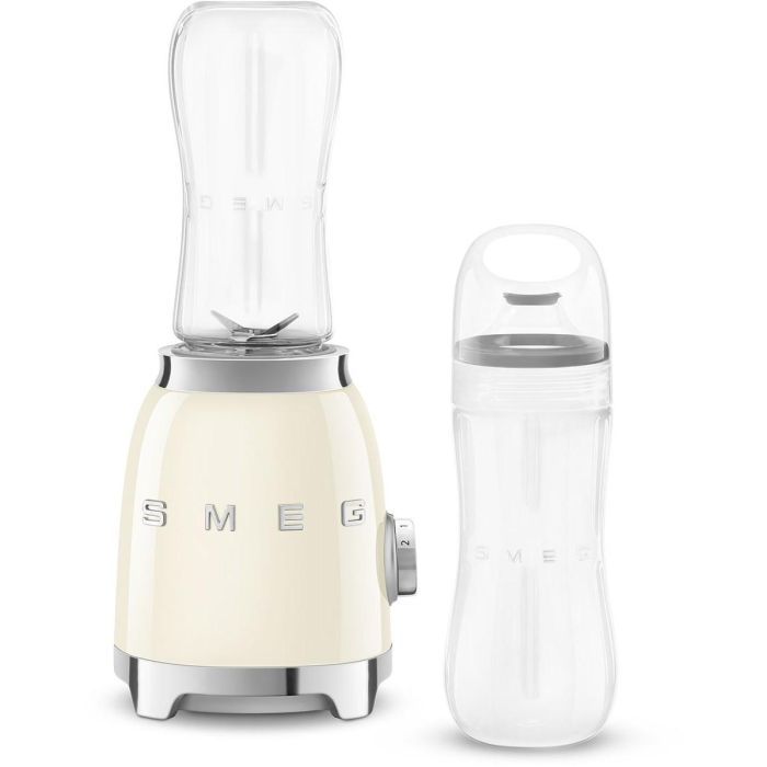 Smeg PBF01CREU Batidora de Vaso Personal 0.6L 300W Crema Acero Inoxidable para Batidos y Smoothies 4