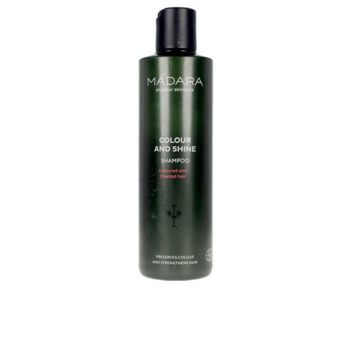Mádara Organic Skincare COLOUR AND SHINE Champú para Cabello Teñido y con Mechas, Realza Brillo y Protege el Color 250 ml