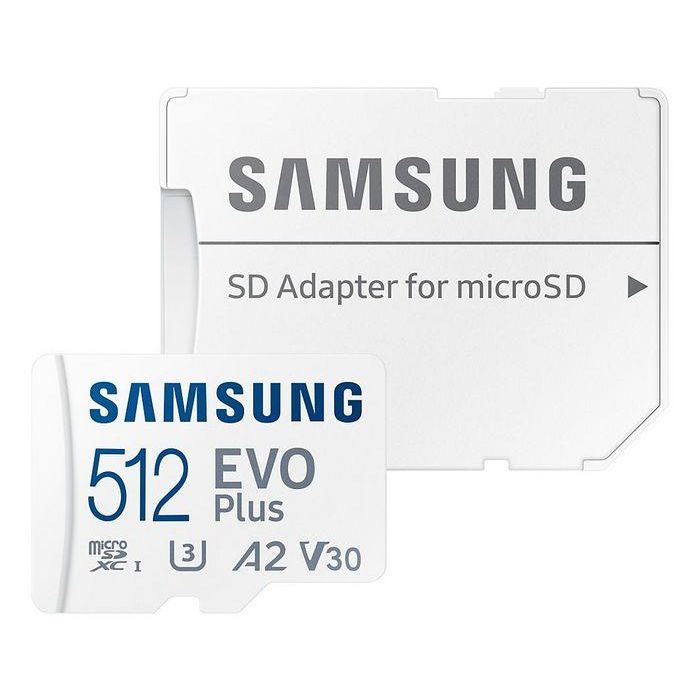 Samsung MB-MC512KA/EU Tarjeta de Memoria MicroSDXC EVO Plus 512GB, 130MB/s U3 V30 A2 para 4K, Móviles y Consolas, Resistente. 3
