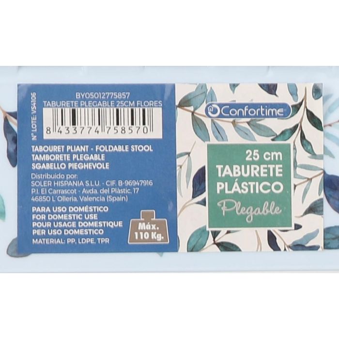 Taburete Plegable 25 cm Flores - Confortime (6 Unidades) 4 Taburete Plegable 25 cm Flores - Confortime (6 Unidades) 4