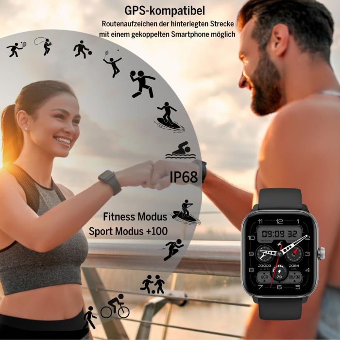 Smartwatch beafon WATCH 201 1,85" Negro Plateado 5 Smartwatch beafon WATCH 201 1,85" Negro Plateado 5