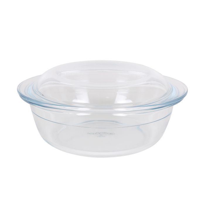Quttin Cacerola Redonda de Vidrio con Tapa 2.2 + 0.8 Litros, 26.5 x 23 x 11 cm (3 Unidades) 3 Quttin Cacerola Redonda de Vidrio con Tapa 2.2 + 0.8 Litros, 26.5 x 23 x 11 cm (3 Unidades) 3