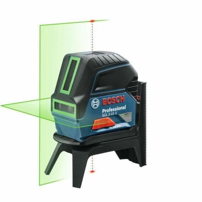 Bosch Professional GCL 2-15 G Nivel láser combinado verde, alcance 15m, nivelación automática, 2 líneas/2 puntos, con estuche 3