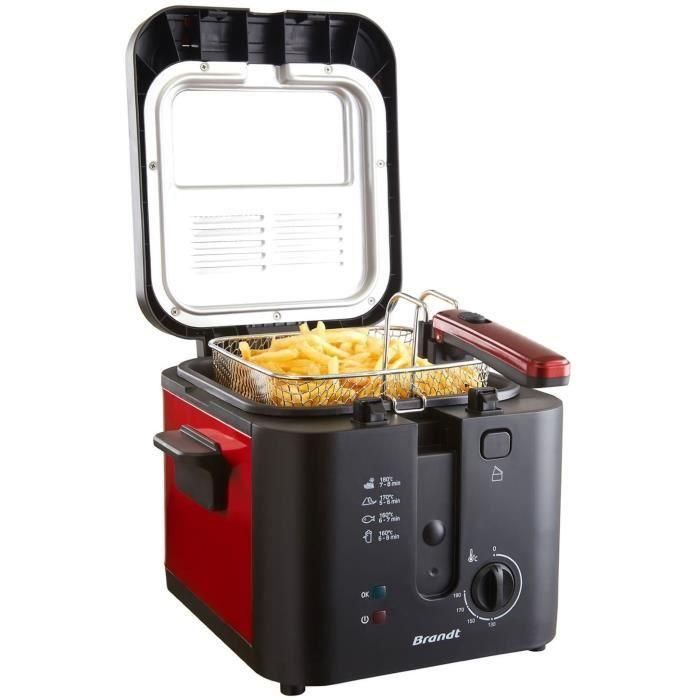 Freidora eléctrica - BRANDT - FRI25R - Depósito fijo - 2,5 L de aceite + 1kg de patatas fritas - Ventana de control - Rojo / Negro 4 Freidora eléctrica - BRANDT - FRI25R - Depósito fijo - 2,5 L de aceite + 1kg de patatas fritas - Ventana de control - Rojo / Negro 4