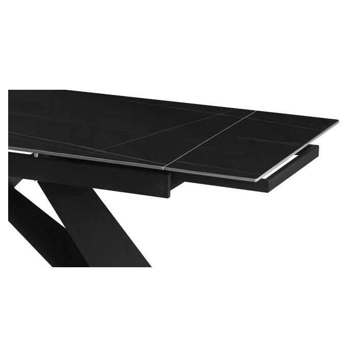 Mesa de Comedor Home ESPRIT Negro Metal Cerámica 160 x 90 x 75 cm 1