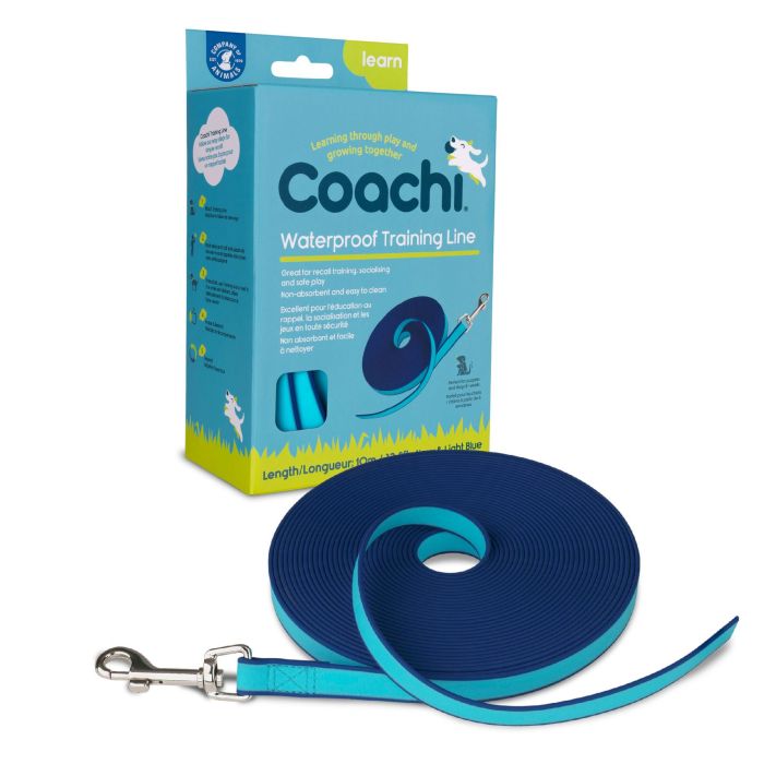 Coachi Correa de Adiestramiento Impermeable Training Line 10m Azul Oscuro/Azul Claro para Perros y Cachorros, Ligera, de Nylon 2 Coachi Correa de Adiestramiento Impermeable Training Line 10m Azul Oscuro/Azul Claro para Perros y Cachorros, Ligera, de Nylon 2