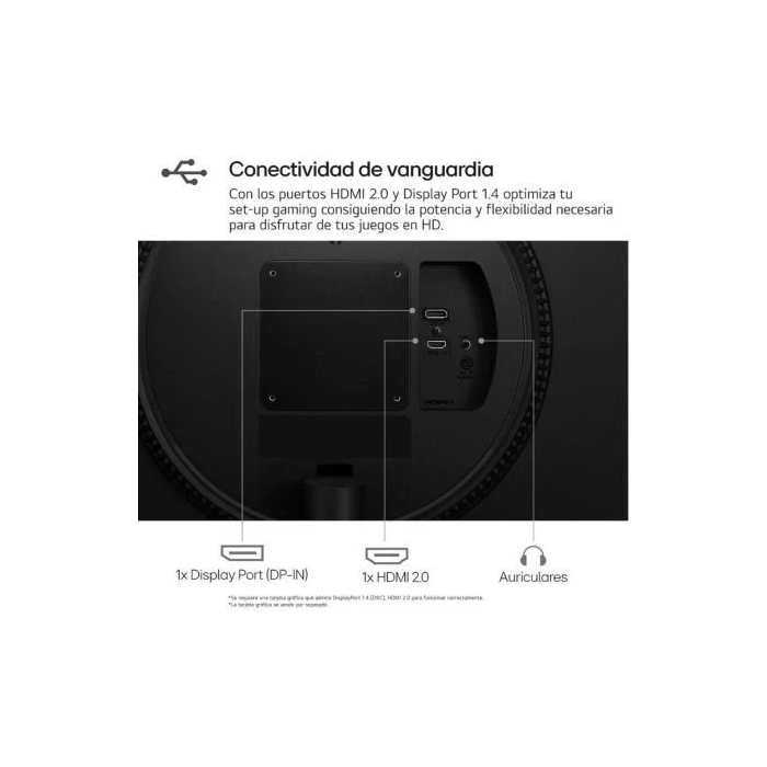 LG Ultragear 27GS60F-B 27 Pulgadas Full HD 1ms 180Hz AMD FreeSync NVIDIA G-SYNC Compatible