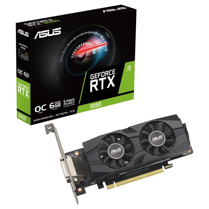 Asus RTX3050-O6G-LP-BRK Tarjeta Gráfica GeForce RTX 3050 6GB GDDR6 Perfil Bajo OC Edition 6