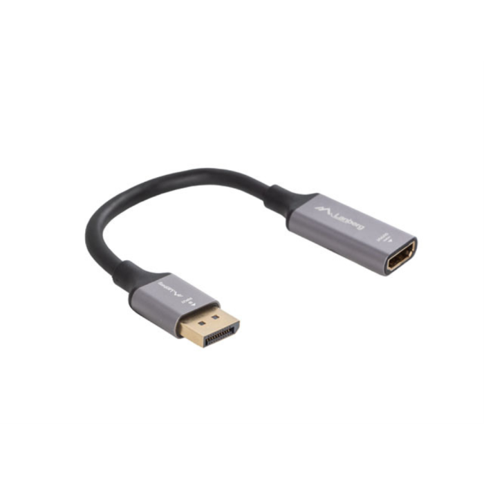 Lanberg Adaptador DisplayPort 1.2 a HDMI 2.0 4K 240Hz Macho Hembra, Conectores Chapados en Oro, 0.2m Plata 2 Lanberg Adaptador DisplayPort 1.2 a HDMI 2.0 4K 240Hz Macho Hembra, Conectores Chapados en Oro, 0.2m Plata 2