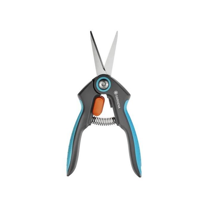 Gardena Tijeras de Podar FreshCut 12212-30 - Acero Inoxidable, Mango Negro y Azul, con Bloqueo de Seguridad y Agarre Suave