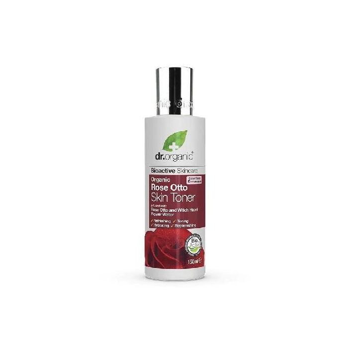 DR. ORGANIC Tonificante Facial de Rosa de Damasco 150 ml Refresca, Hidrata y Tonifica la Piel
