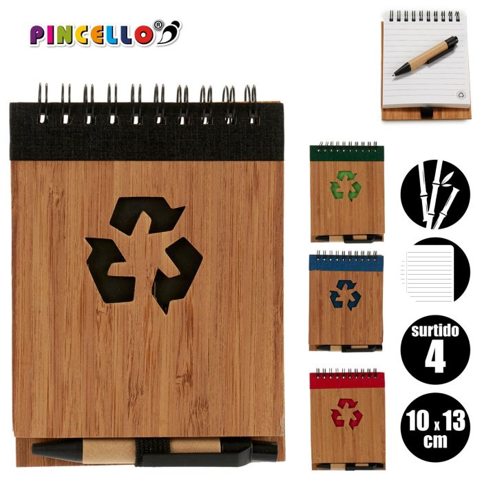Libreta Bambu Recicl Y Boli 10X13Cm Surtidos Pincello (48 Unidades) 3 Libreta Bambu Recicl Y Boli 10X13Cm Surtidos Pincello (48 Unidades) 3
