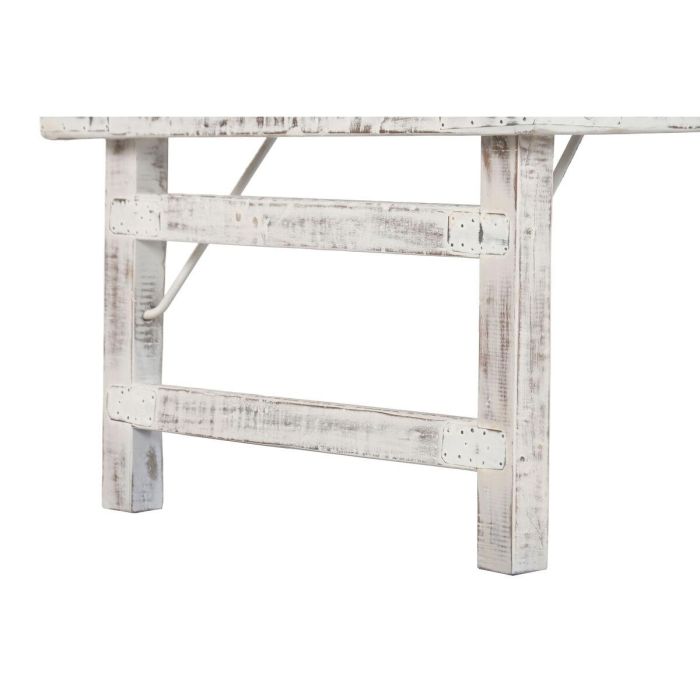 DKD Home Decor Mesa Centro Plegable Indio Blanco 148 x 69 x 47 cm 4 DKD Home Decor Mesa Centro Plegable Indio Blanco 148 x 69 x 47 cm 4
