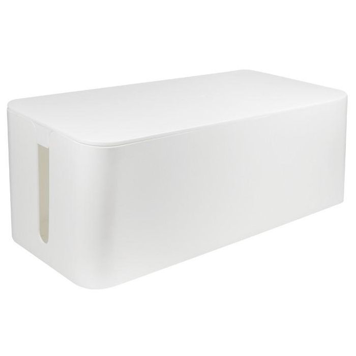 LogiLink KAB0063 Caja de Gestión de Cables Grande 407x157x133.5mm Blanco Plástico Organizador