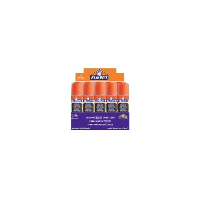 Elmer's Barra de Pegamento Morado que Desaparece 22g Pack de 10