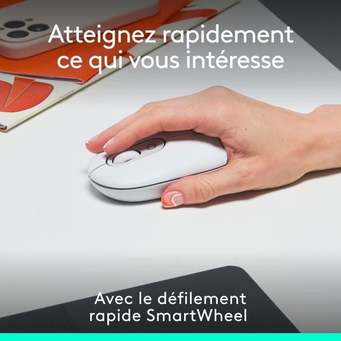 Raton Inalambrico Logitech Pop Mouse Blanco 2 Raton Inalambrico Logitech Pop Mouse Blanco 2